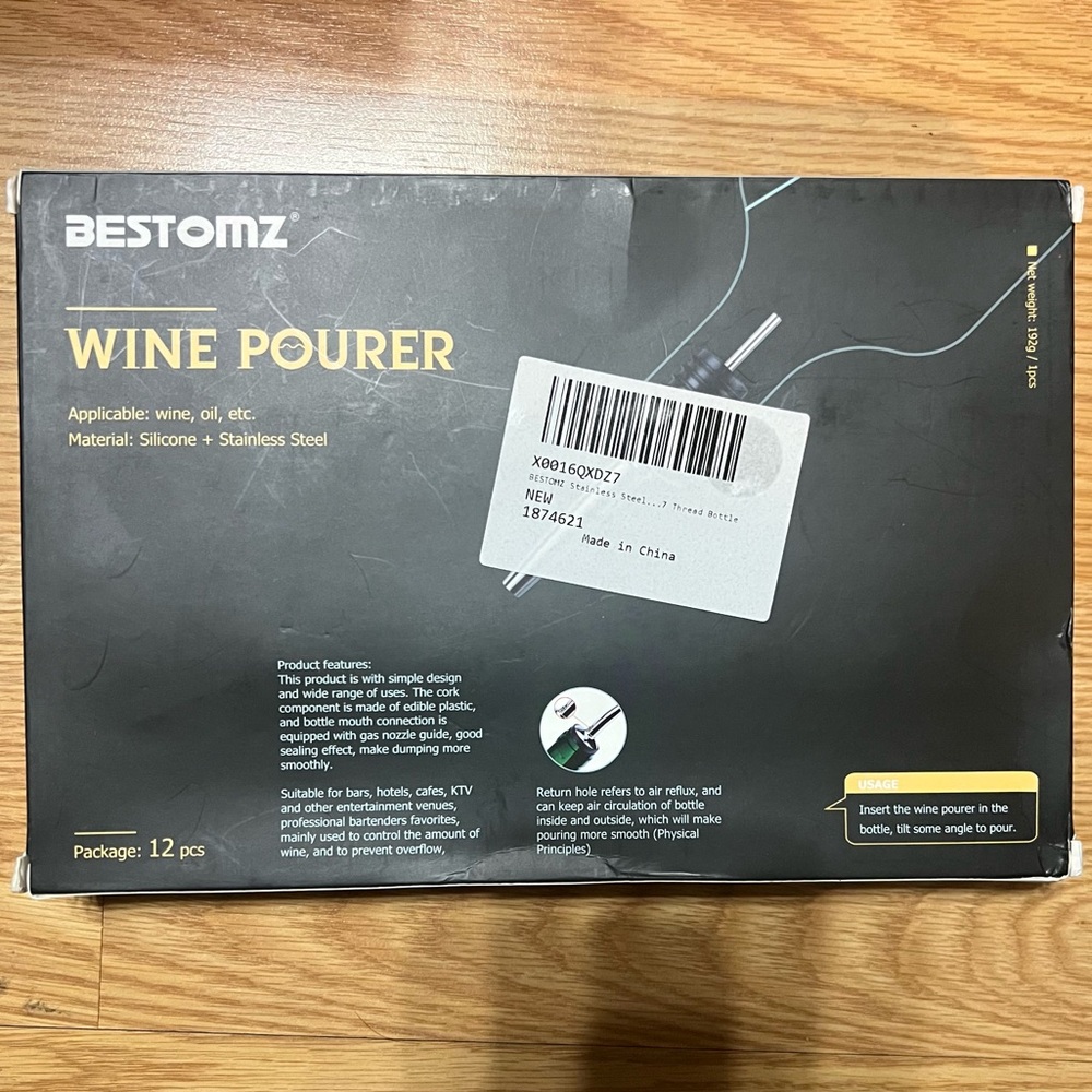 BESTOMZ®️ Wine Pourer, Aerators, 12 Pieces - Picture 3 of 11